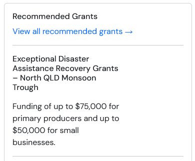 Grant Recommendations